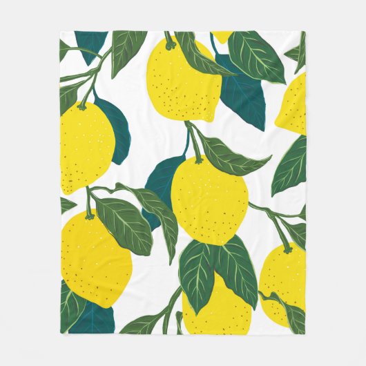 Nahtloses Zitrusmuster. Vintage Keule Fleecedecke (Vorderseite)
