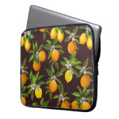 Nahtloses Zitrusmuster. Vintage Keule Laptopschutzhülle (Vorderseite Links)