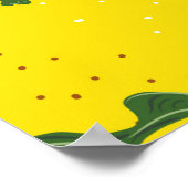 Nahtloses Zitrusmuster. Vintage Keule Poster (Ecke)