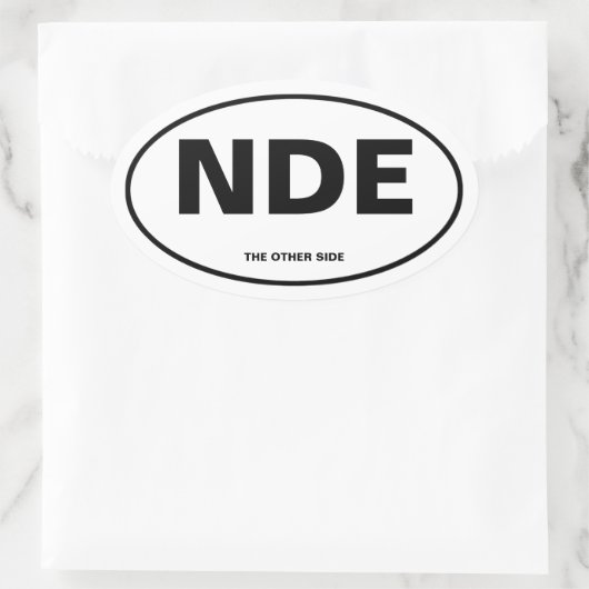 Nahtoderfahrung Ovaler Aufkleber (Tasche)