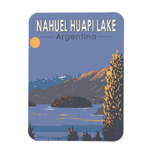 Nahuel Huapi Lake Argentina Reisen Kunst Vintag Magnet