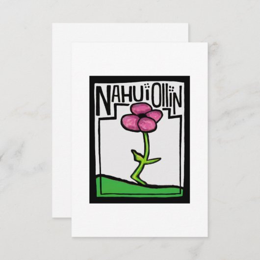 NAHUI OLLIN DANKESKARTE (Vorne/Hinten)