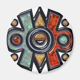 Nahui Ollin Kühlschrankmagnet