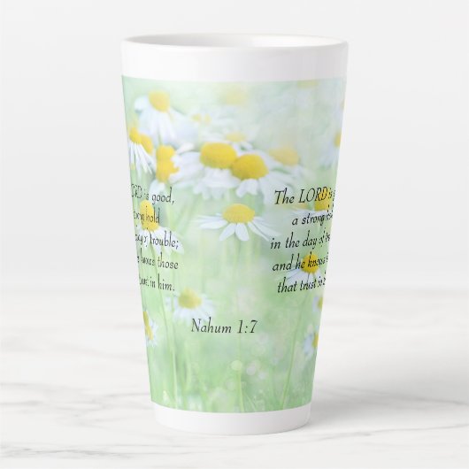 Nahum 1:7 milchtasse (Vorderseite)