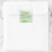 Nahum 1:7 quadratischer aufkleber (Tasche)