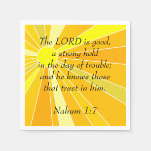 Nahum 1:7 serviette