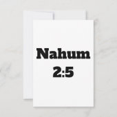 Nahum 2:5 KJV Bible Verse Christliche Schrift Karte (Rückseite)