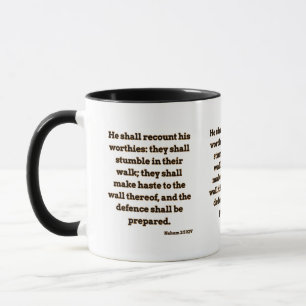 Nahum 2:5 KJV Bible Verse Christliche Schrift Tasse