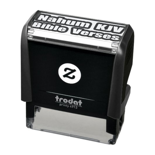 "Nahum KJV Bible Verses" Text Permastempel (Produkt)