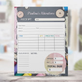 Nähwechsel Form der Seamstress-Rechnung Notizblock