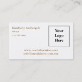 Nähwechsel mit Scheren Visitenkarte (Rückseite)