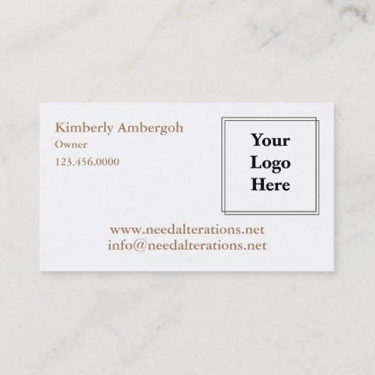 Nähwechsel mit Scheren Visitenkarte (Rückseite)