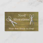 Nähwechsel mit Scheren Visitenkarte (Vorderseite)