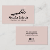 Nähwechsel Nähen Schneidermatte Blush Pink Visitenkarte (Vorne/Hinten)