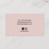 Nähwechsel Nähen Schneidermatte Blush Pink Visitenkarte (Rückseite)