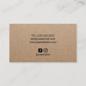 Nähwechsel Seamstress Schneider Rustikale Kraft Visitenkarte (Rückseite)