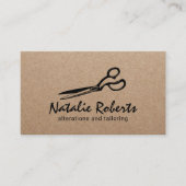 Nähwechsel Seamstress Schneider Rustikale Kraft Visitenkarte (Vorderseite)