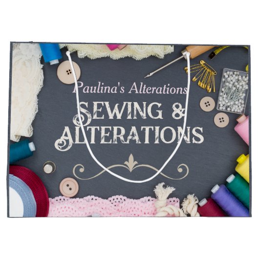 Nähwechsel Services Kundentasche Große Geschenktüte (Rückseite)