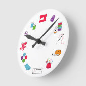 Nähzeit Runde Wanduhr (Winkel)