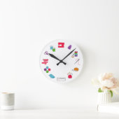 Nähzeit Runde Wanduhr (Zuhause)