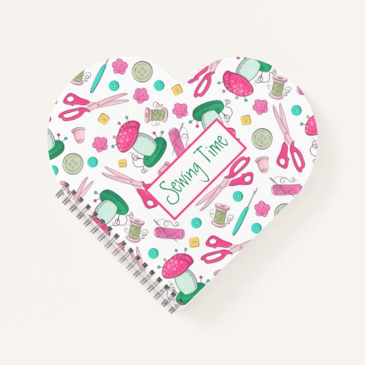 Nähzeit Spiral Notebook Notizblock (Vorderseite)
