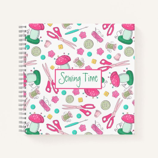Nähzeit Spiral Notebook Notizblock (Vorderseite)