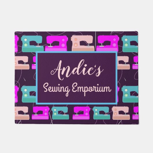 Nähzimmer Quilter farbenfrohe Wohngestaltung Fußmatte (Vorderseite)