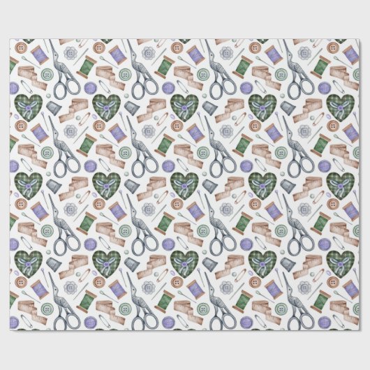 Nähzubehör Geschenkpapier (Flach)