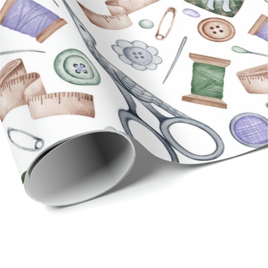 Nähzubehör Geschenkpapier (Rolleneckpunkt)