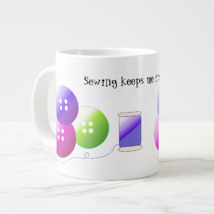 Nähzubehör mit süßer Aufschrift Jumbo-Tasse
