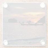 Nai Yang Beach, Phuket, Thailand Sonnenuntergang Glasuntersetzer (Rückseite)