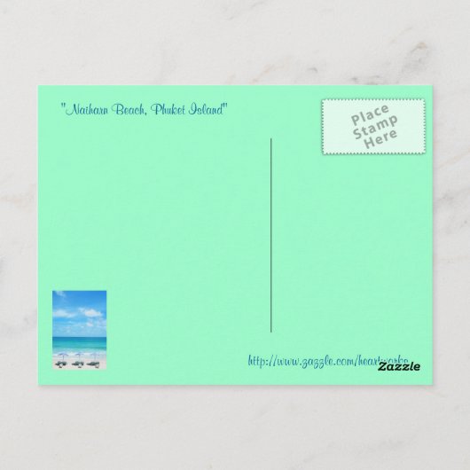 Naiharn Beach, Phuket Island Postkarte (Rückseite)