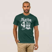 Naija4life Entwurf mit nigerischem Wappen T-Shirt (Vorne ganz)