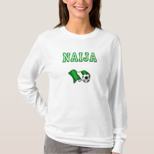 Naija Flagge der Nigeria-Fußballstargeschenke T-Shirt