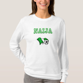 Naija Flagge der Nigeria-Fußballstargeschenke T-Shirt