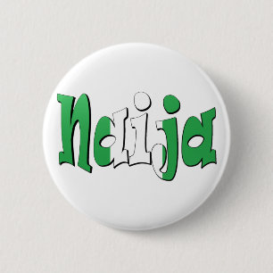 Naija (nigerische Flagge) Button