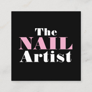 Nail Art Artist Business Card Quadratische Visitenkarte