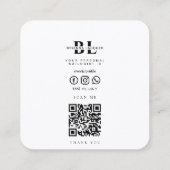 Nail Art Beauty Salon Manicure Spezialist für Nage Quadratische Visitenkarte (Rückseite)