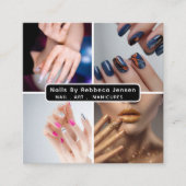 Nail Art Beauty Salon Manicure Spezialist QR Code Quadratische Visitenkarte (Vorderseite)