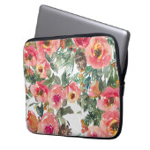 Nail Art Blume Laptopschutzhülle (Vorderseite Links)