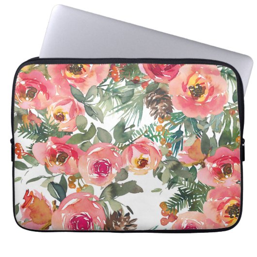 Nail Art Blume Laptopschutzhülle (Vorderseite)
