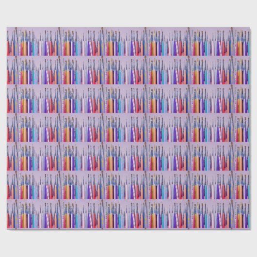 Nail Art Brush Collection Geschenkpapier (Flach)