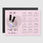 Nail Art Design 2026 Calendar Magnetic Card Magnetkarte (Vorne/Hinten)