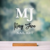 Nail Art Elegant Acrylschild (Neutral)