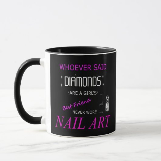 Nail Art ist mein bester Freund 11 oz Combo Tasse (Links)
