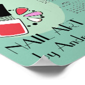 Nail Art Manicure Design 2026 Calendar Poster (Ecke)