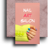 Nail Art Salon l Blush Pink Manicurist Nail Artist Visitenkarte