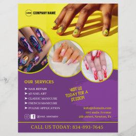 Nail Art Services Bearbeitbarer Flyer