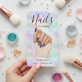 Nail Art Studio Manicurist Artist Stylish Opal Visitenkarte