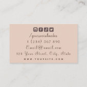 Nail Art Technician Artist Social Media Moderner S Visitenkarte (Rückseite)